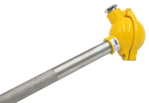 Czujnik temperatury termoelektryczny z głowicą typu NA, średnica 21,3 mm, długość części pomiarowej 400mm