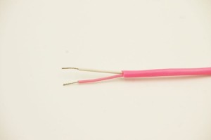 Thermoelectric wire NX (NiCrSi-NiSi) 2x0.22mm2 in silicone insulation 