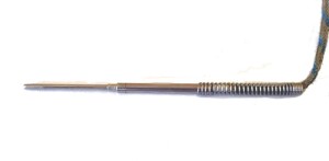 Czujnik temperatury termoelektryczny przewodowy.  Średnica 3.0mm. Typ J.  klasa 2.