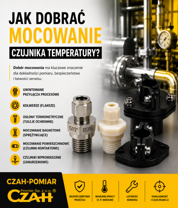 Jak dobrać mocowanie czujnika temperatury?