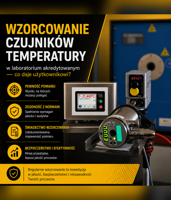 Wzorcowanie czujników temperatury w laboratorium akredytowanym — co daje użytkownikowi?