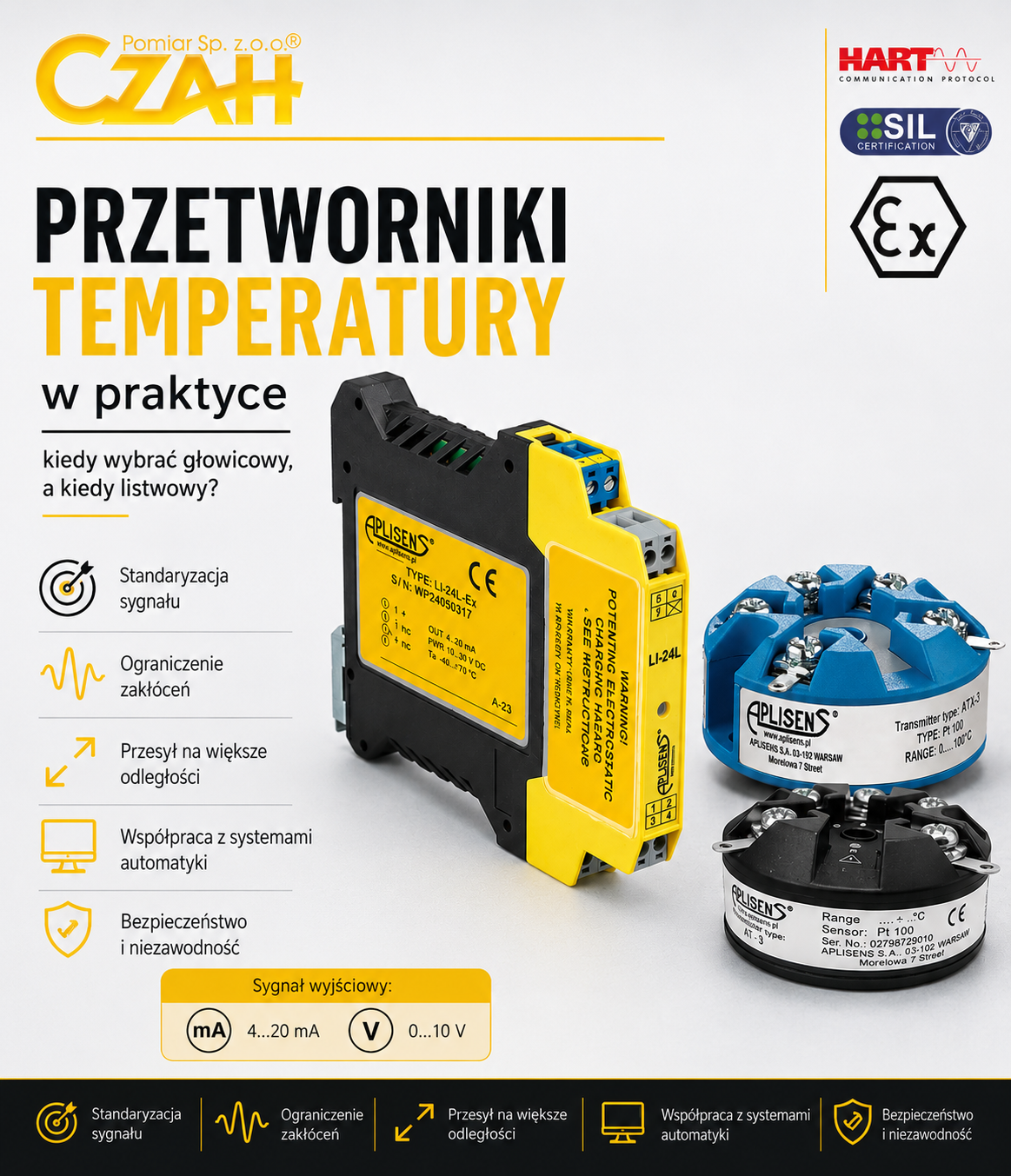 Przetworniki temperatury w praktyce. Kiedy wybrać głowicowy, a kiedy listwowy?
