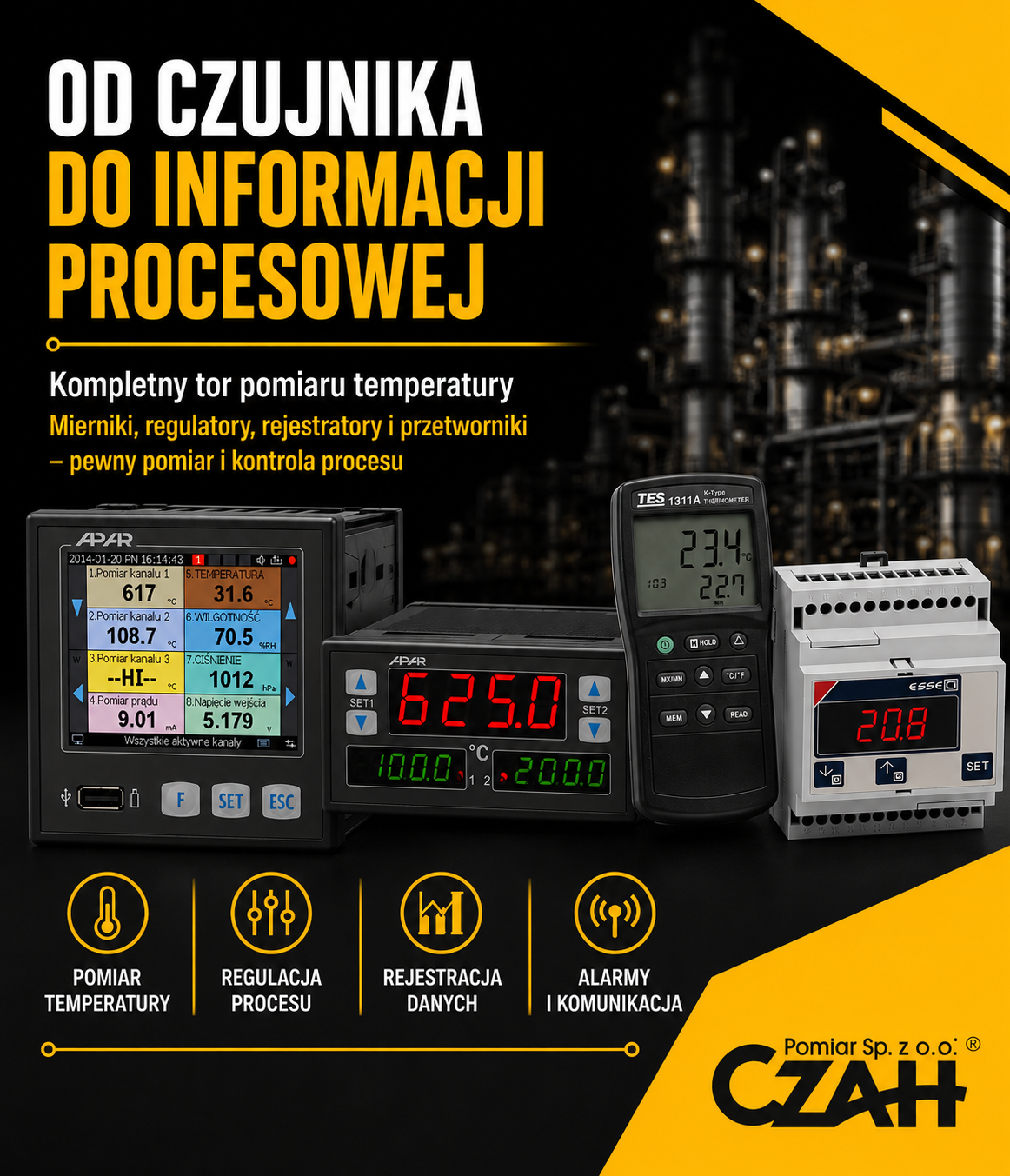 Od czujnika do informacji procesowej – jak działa kompletny tor pomiaru temperatury?
